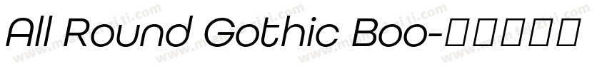 All Round Gothic Boo字体转换